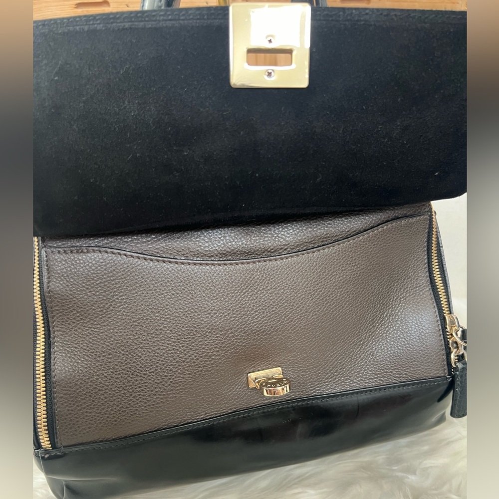 FURLA Zebra Pattern Leather Handbag - Picture 6 of 12